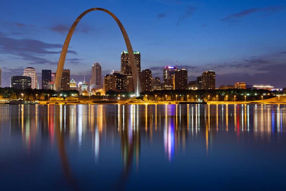 St. Louis night skyline